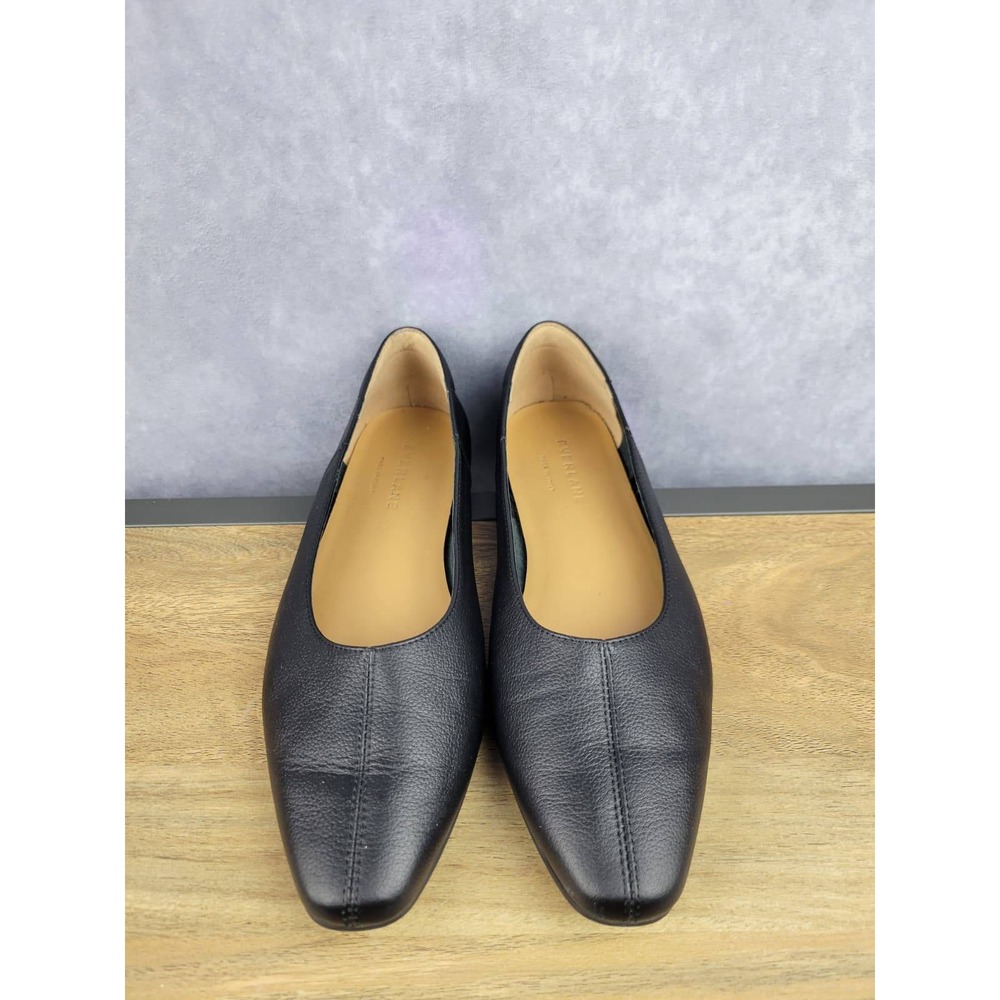 Everlane‎ The Day Glove Black Leather Pointed Toe Ballet Flats Women's Size 6.5